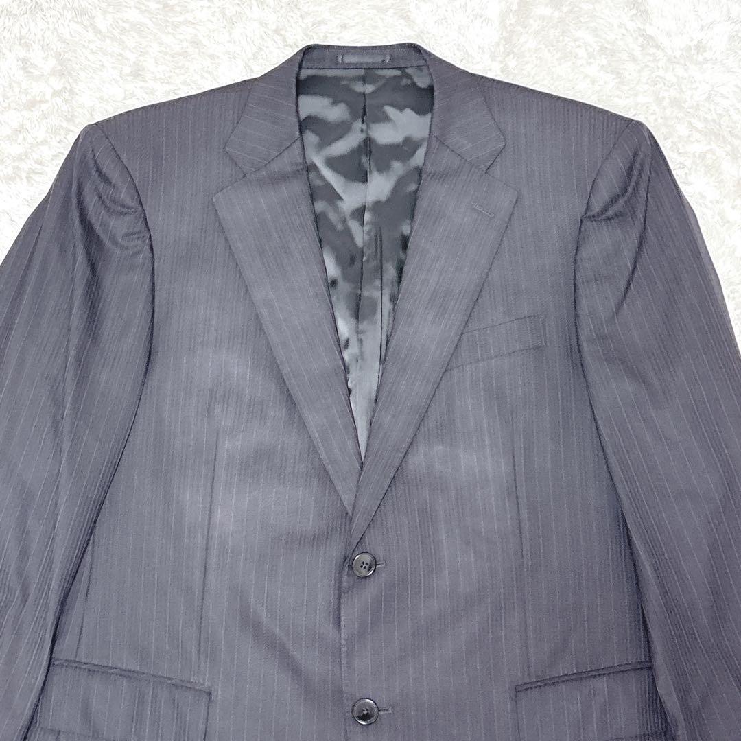 希少サイズ✨REGAL リーガル ダークブルー ストライプ ビジネススーツ
