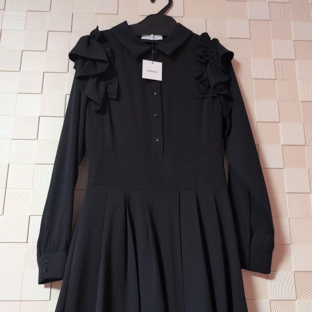 新品FENNEL　シャツカラーラップフレアワンピース　スコットクラブ系列ヤマダヤ
