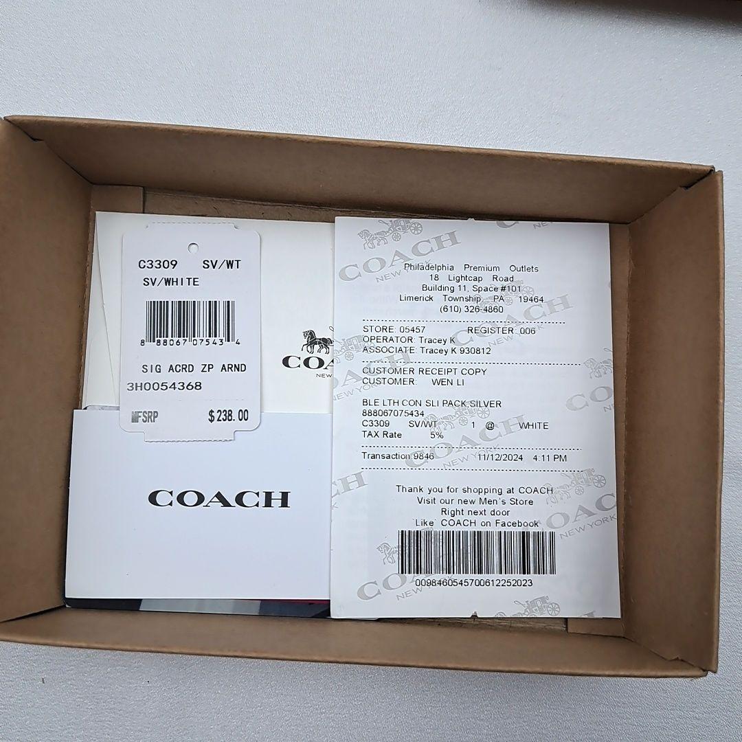 新品未使用　COACH　コーチ　折り財布　スナップウォレット　正規品　付属品多数