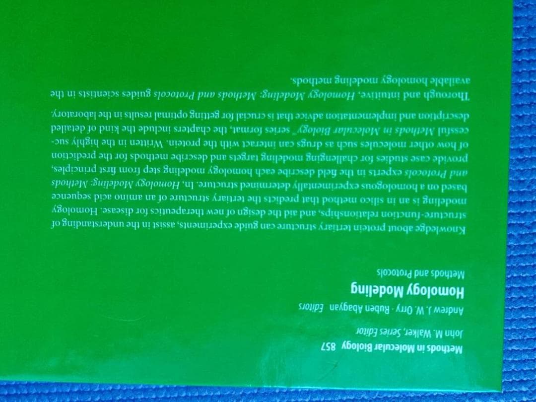洋書 Homology Modeling: ホモロジーモデリング方法　プロトコル