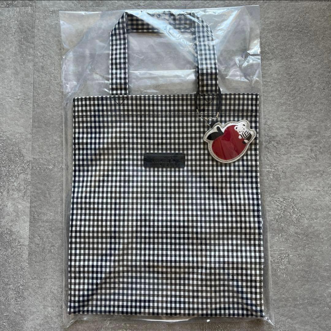 新品未使用未開封タグ付き　ファミリア　ギンガムチェック　トートバッグ