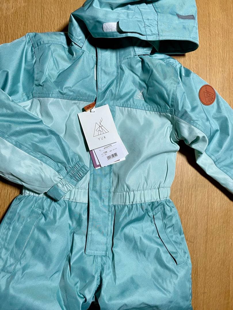 S*ね様 YUKl スキーウェア キッズ 防寒着 おトイレ簡単 ミント 無地 新