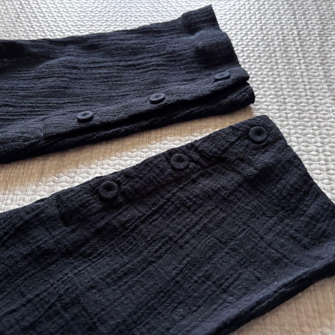 【美品】かぐれ　ガーゼロングチュニック　ブラック