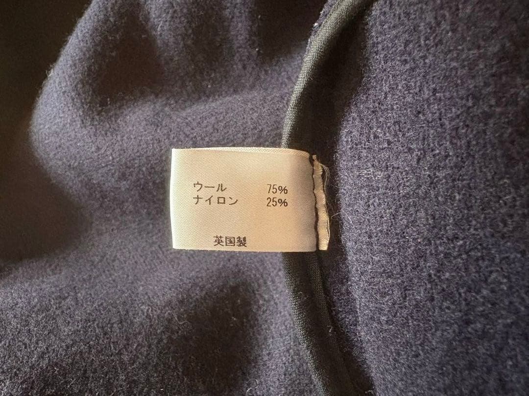 【おしゃれな英國製】GRENFELL ネイビー ダッフルコート フード付き