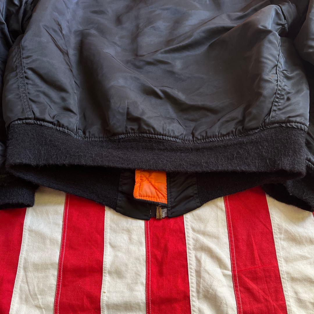 80s ビンテージ ALPHA アルファ MA-1 ブラック M アメリカ製