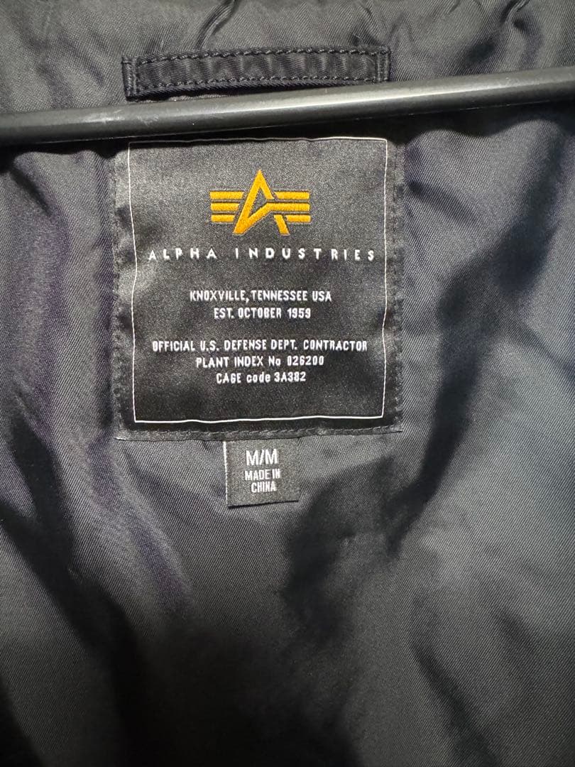 ジャケット・アウター ALPHA N-2B SHORT WAIST PARKA BLACK M