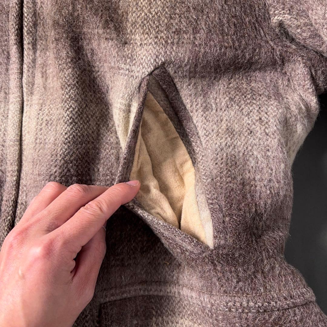 50s ウールスポーツジャケット オンブレチェック キルティング CONMAR