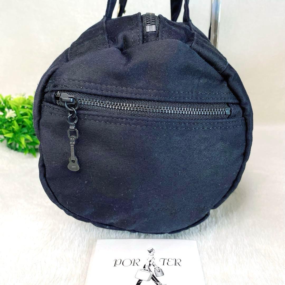 美品 希少✨PORTER ポーター　ドラムバッグ　ミニボストン　アロハ　ブラック
