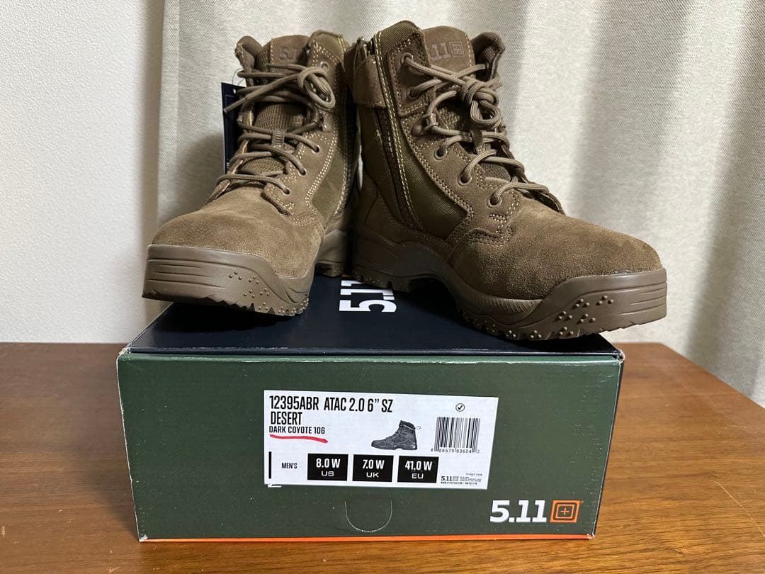 ファイブイレブン5.11タクティカルブーツUS8 260cm デザートコヨーテ