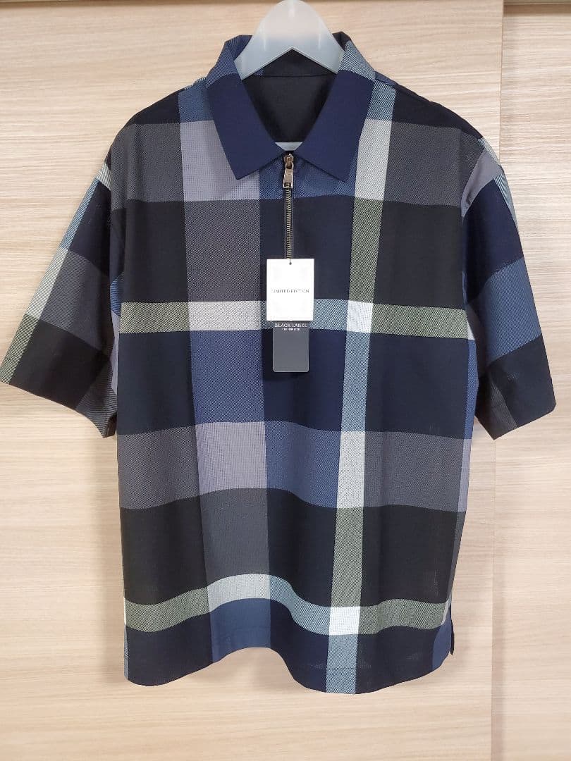 【新品】ブラックレーベルクレストブリッジ　ポロシャツ　L　紺　バーバリー　509