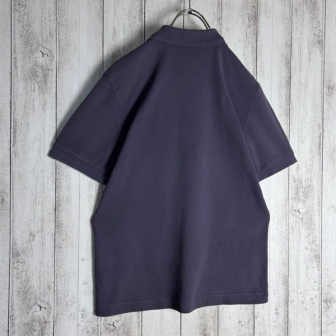 【人気デザイン】ディオール☆刺繍CDロゴ入り半袖ポロシャツ 紫 くすみカラー