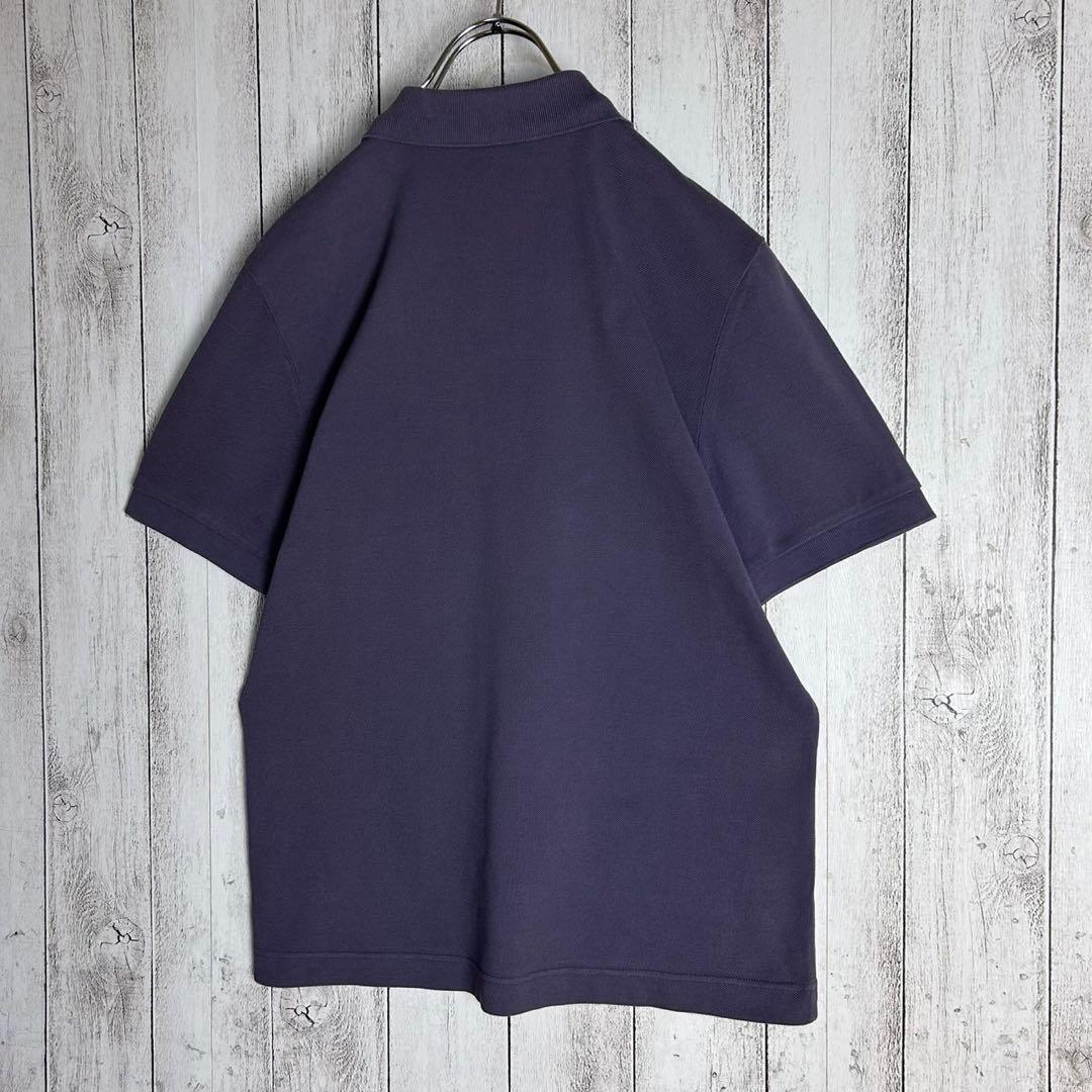 【人気デザイン】ディオール☆刺繍CDロゴ入り半袖ポロシャツ 紫 くすみカラー