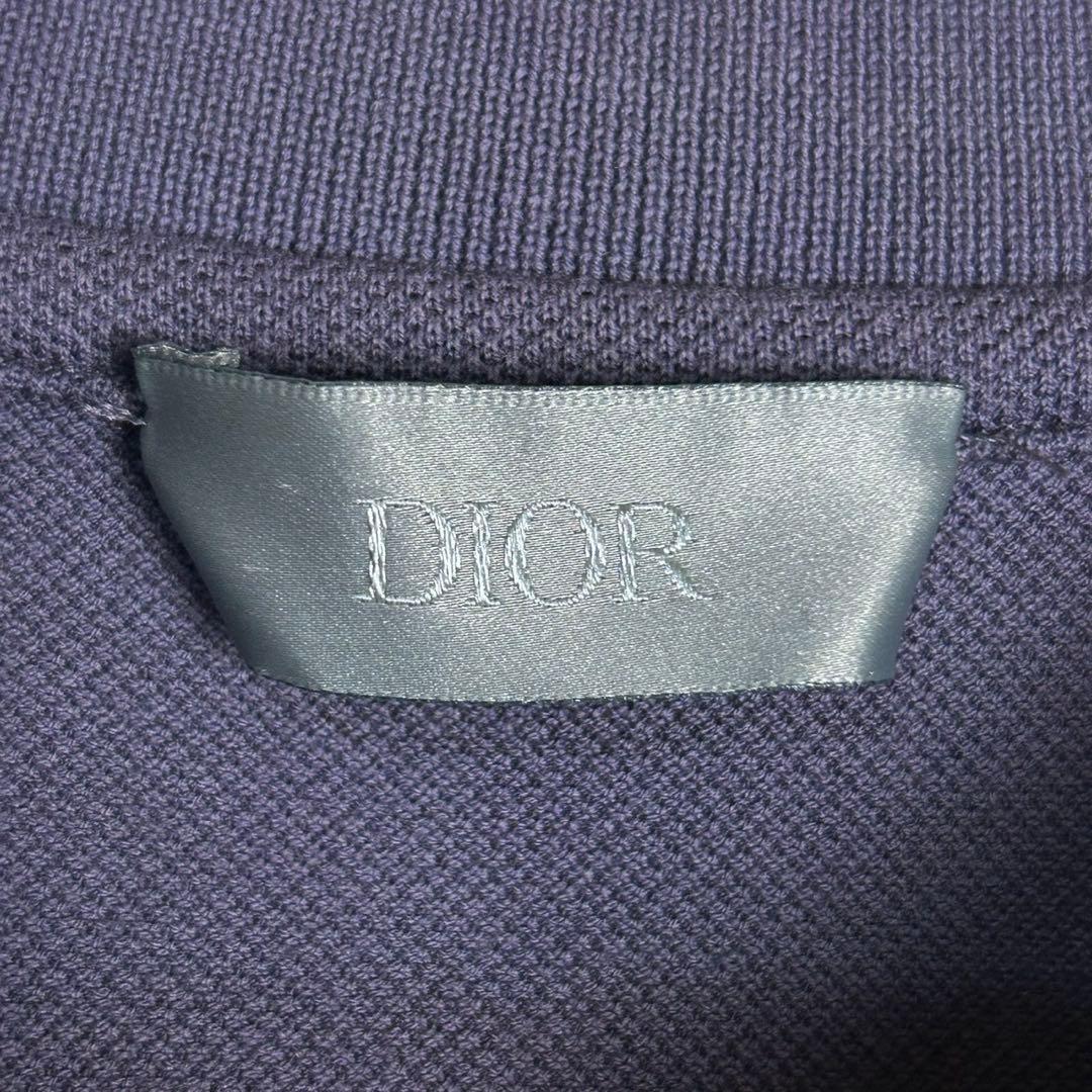 【人気デザイン】ディオール☆刺繍CDロゴ入り半袖ポロシャツ 紫 くすみカラー