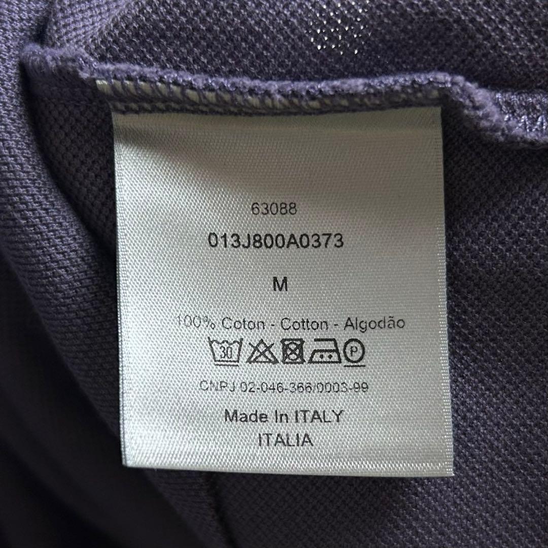 【人気デザイン】ディオール☆刺繍CDロゴ入り半袖ポロシャツ 紫 くすみカラー