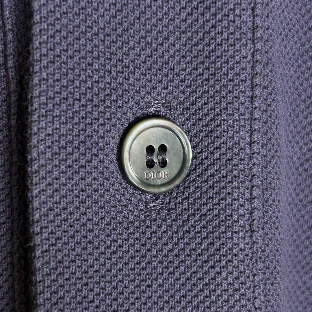 【人気デザイン】ディオール☆刺繍CDロゴ入り半袖ポロシャツ 紫 くすみカラー