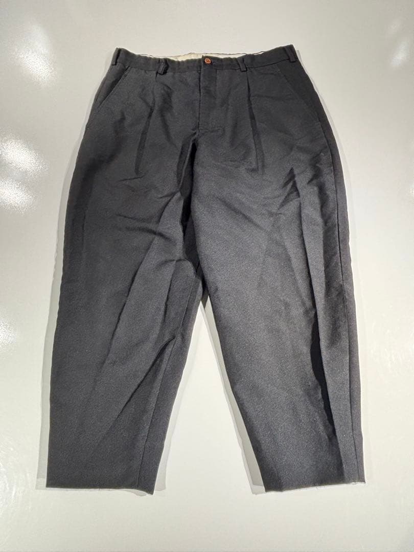 [23SS]コムデギャルソンオムプリュス　ポリエステル縮絨ワンタックパンツ