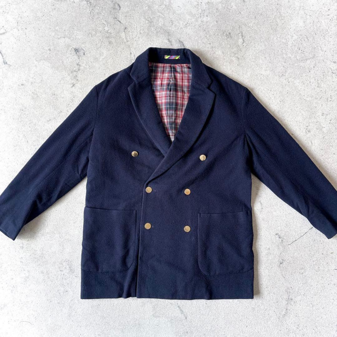 イズネス リバーシブル ウール ダブル 金ボタン ジャケット 定価79200円