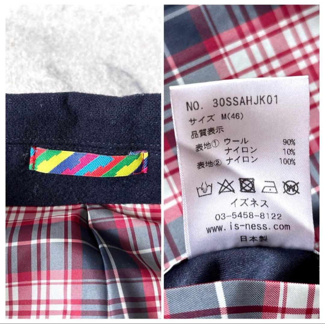 イズネス リバーシブル ウール ダブル 金ボタン ジャケット 定価79200円