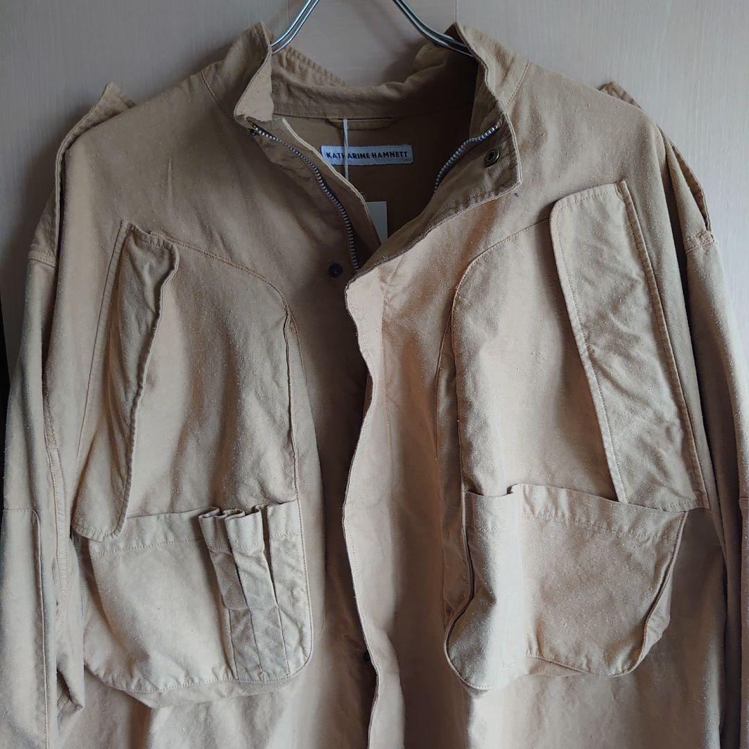 【新品未使用】KATHARINE HAMNETT ミリタリージャケット ベージュ
