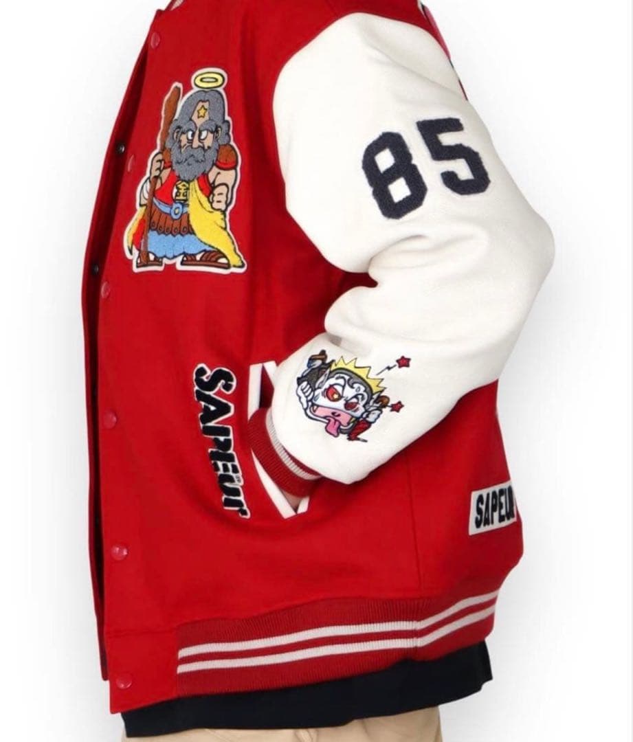 ホ*ト様 XXL SAPEur サプール　 ビックリマンバーシティジャケット 赤