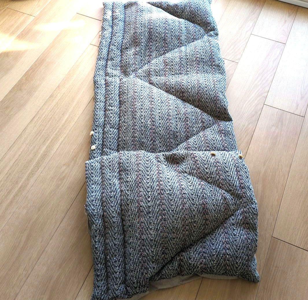 45R コットン ツイード ダウン ストール　ポンチョ