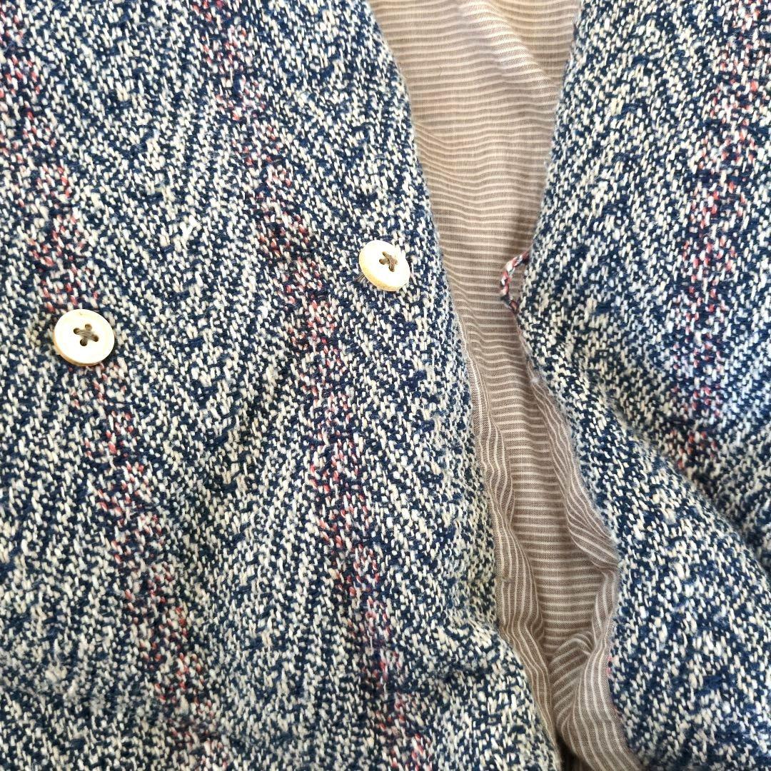 45R コットン ツイード ダウン ストール　ポンチョ