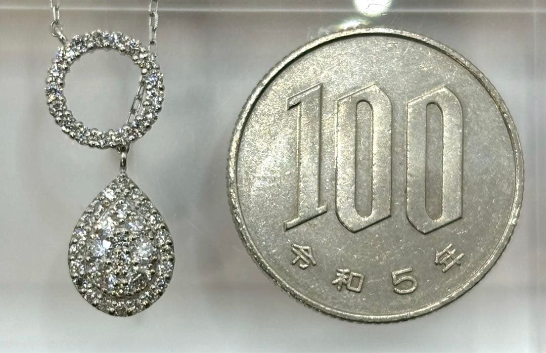 プー190.ダイヤモンド K18WG ネックレス