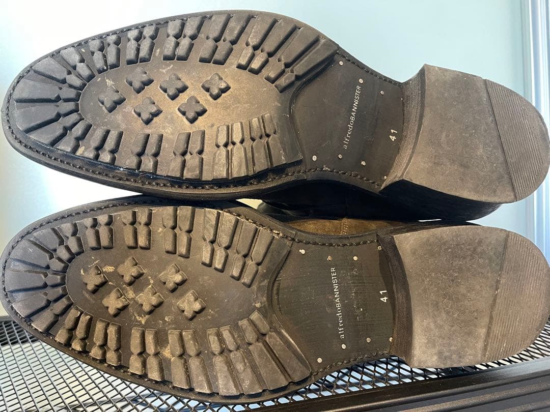 アルフレッドバニスター　ブーツ　41 スエード　カーキ