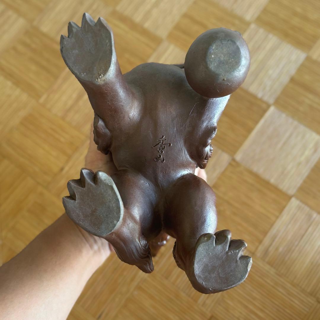 G*n様 SNT935 古備前 名工 香山 造 獅子 狛犬 玉乗り獅子 備前焼