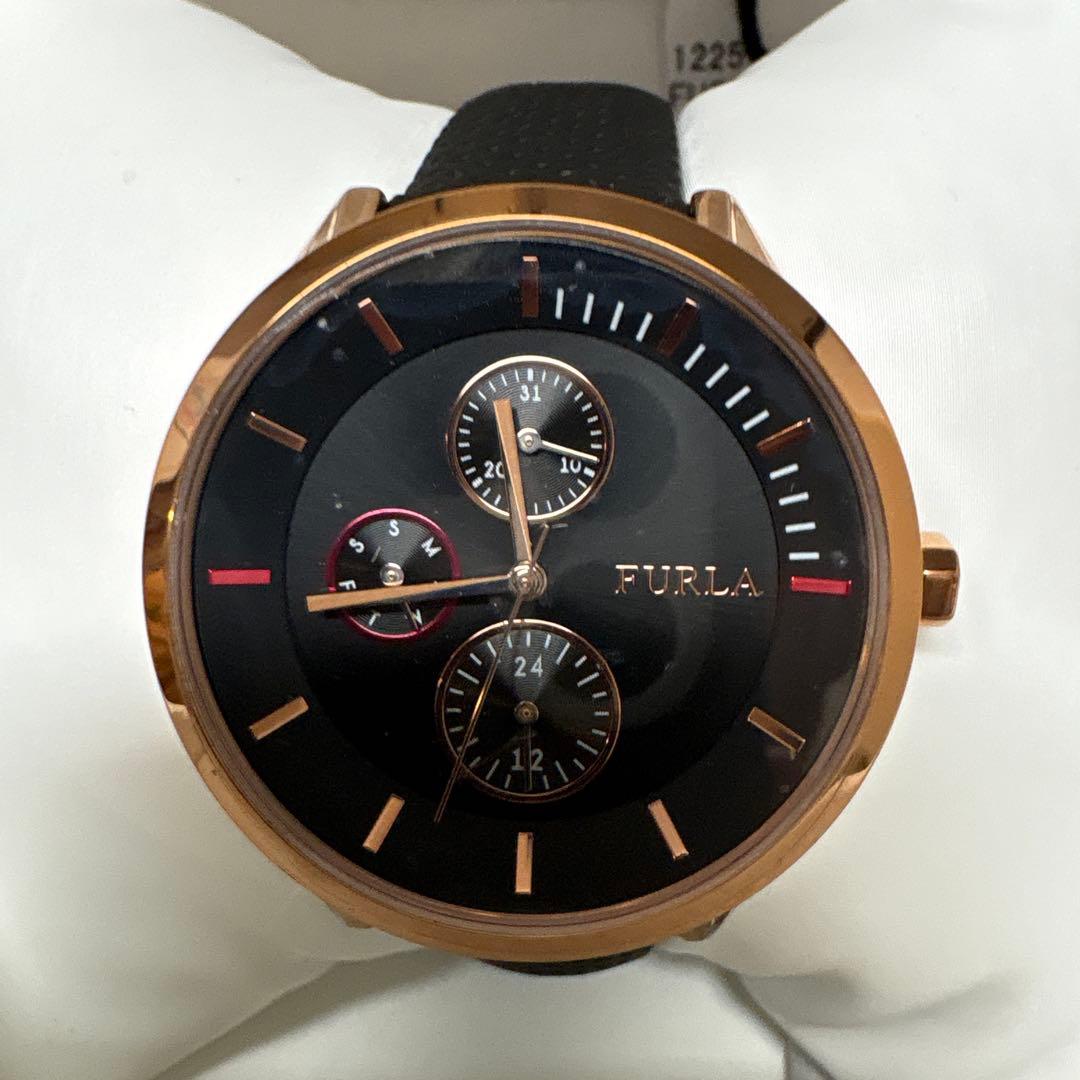 FURLA 腕時計 ブラック/ゴールド　メトロポリス