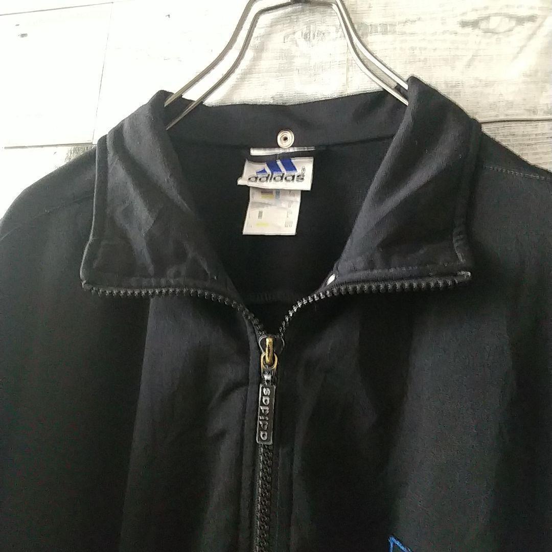 90s アディダス 刺繍 アームロゴ アーム着脱可 異素材 トラックジャケット