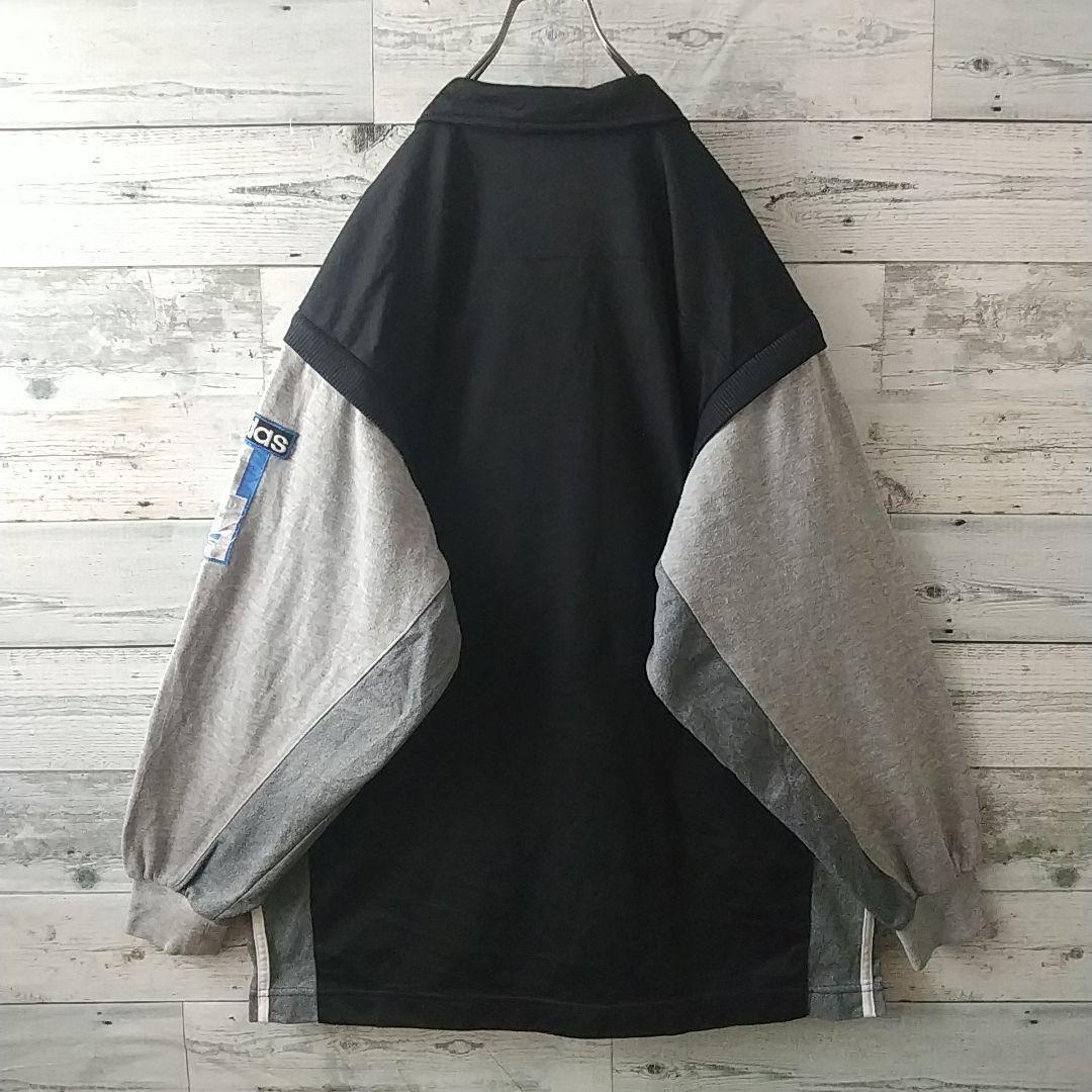 90s アディダス 刺繍 アームロゴ アーム着脱可 異素材 トラックジャケット