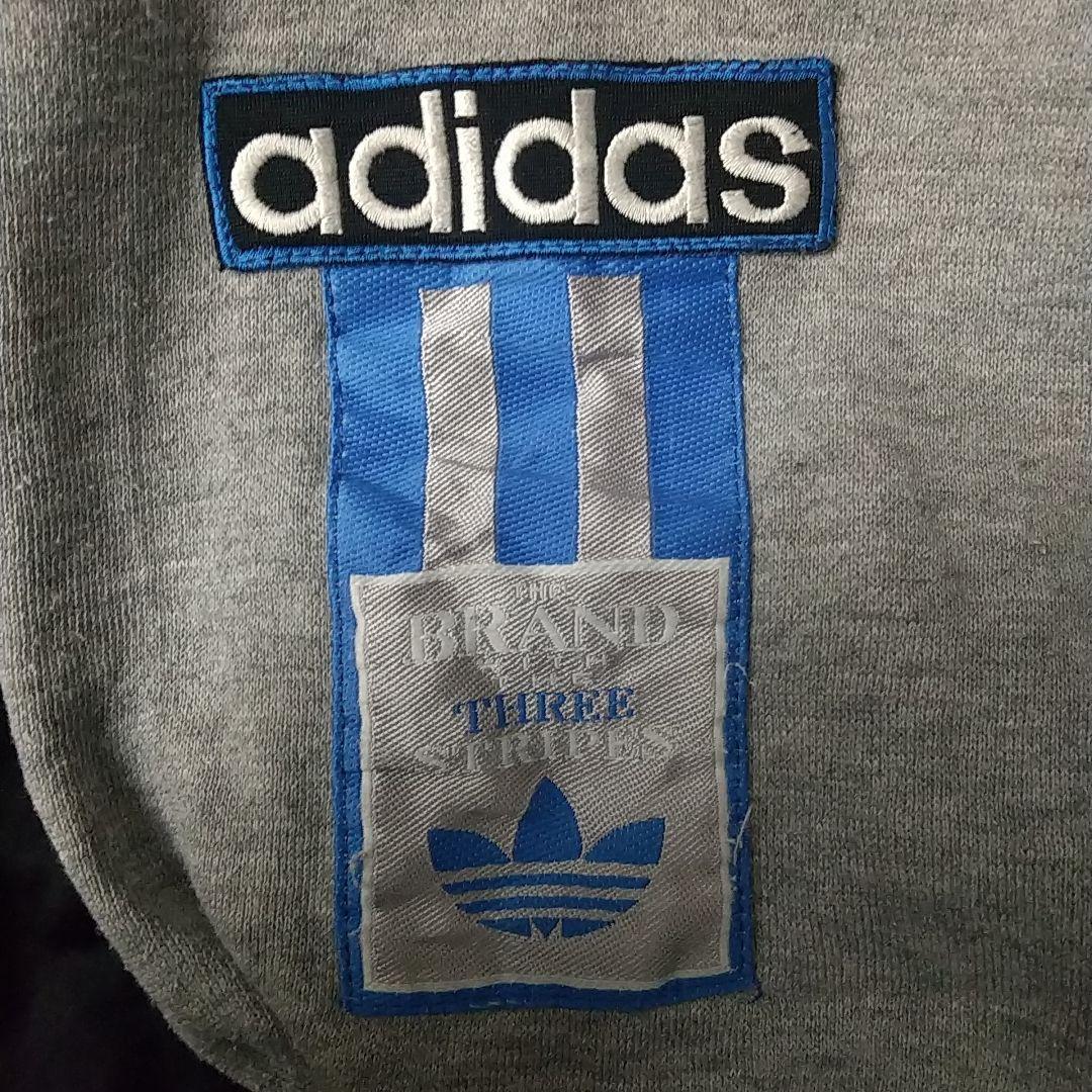 90s アディダス 刺繍 アームロゴ アーム着脱可 異素材 トラックジャケット
