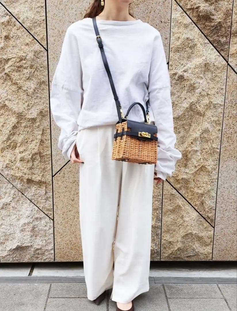 【新品未使用】ヴィオラドーロMIRO カゴバッグ 2WAY キャメル 黒