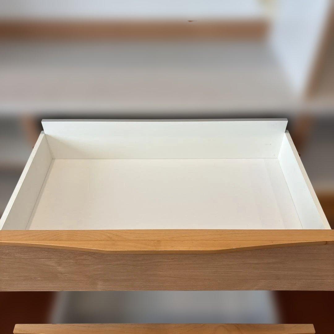 美品！堀田木工オープン食器棚ナチュラル木目調 食器棚 強化ガラス扉 カップボード