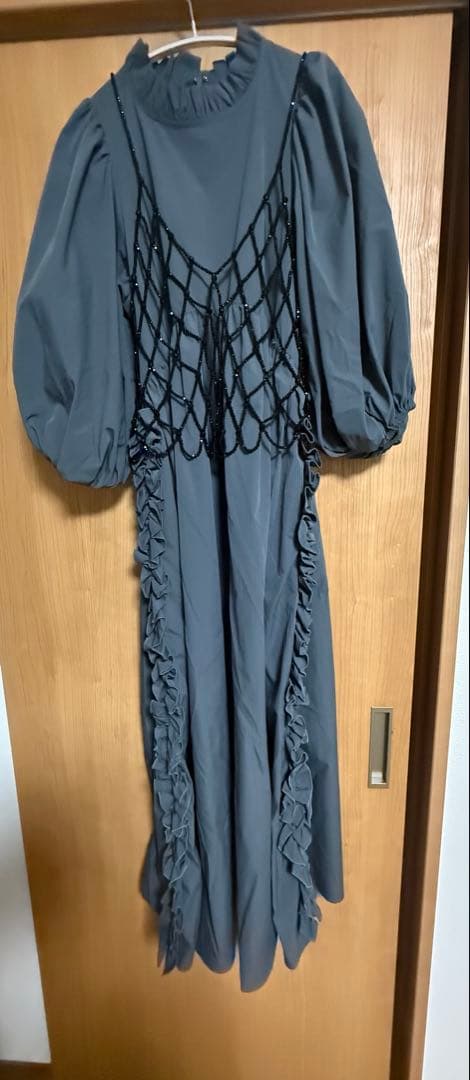 ビームス　CAROLINA GLASER ビーズビスチェ付 ワンピース