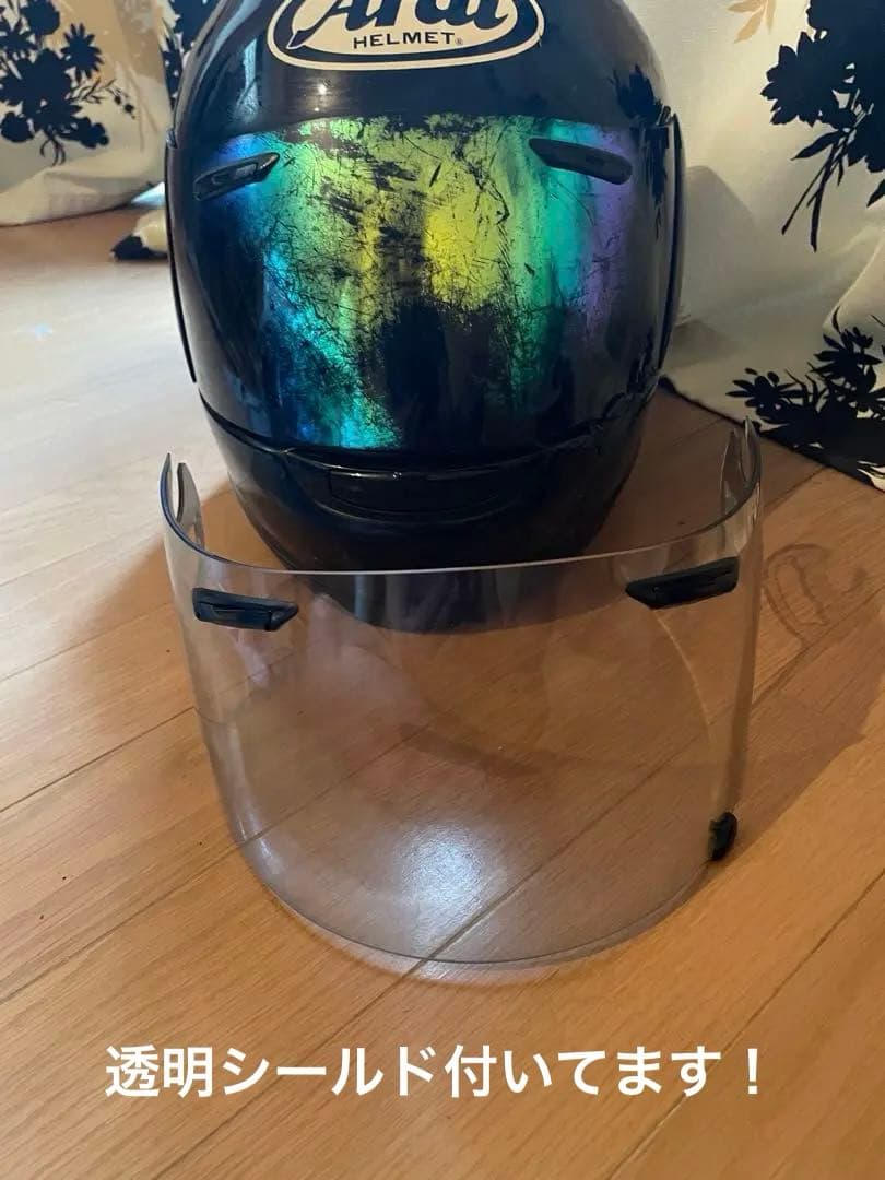 Arai RX7 RR5 グラスブラック59-60cm 透明シールド付