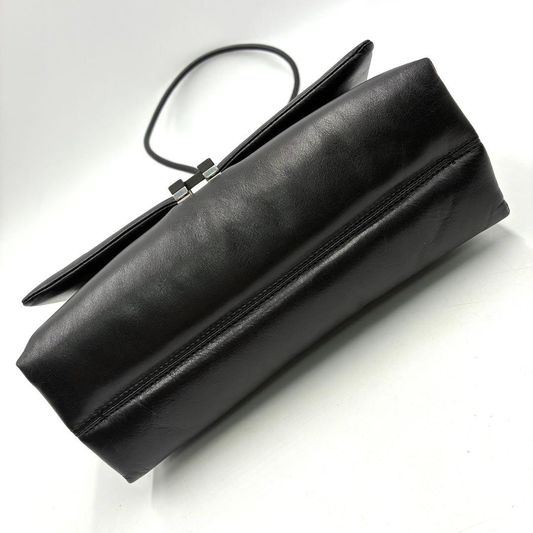 未使用級 アミパリス Voulez-Vous ショルダーバッグ レザー ブラック