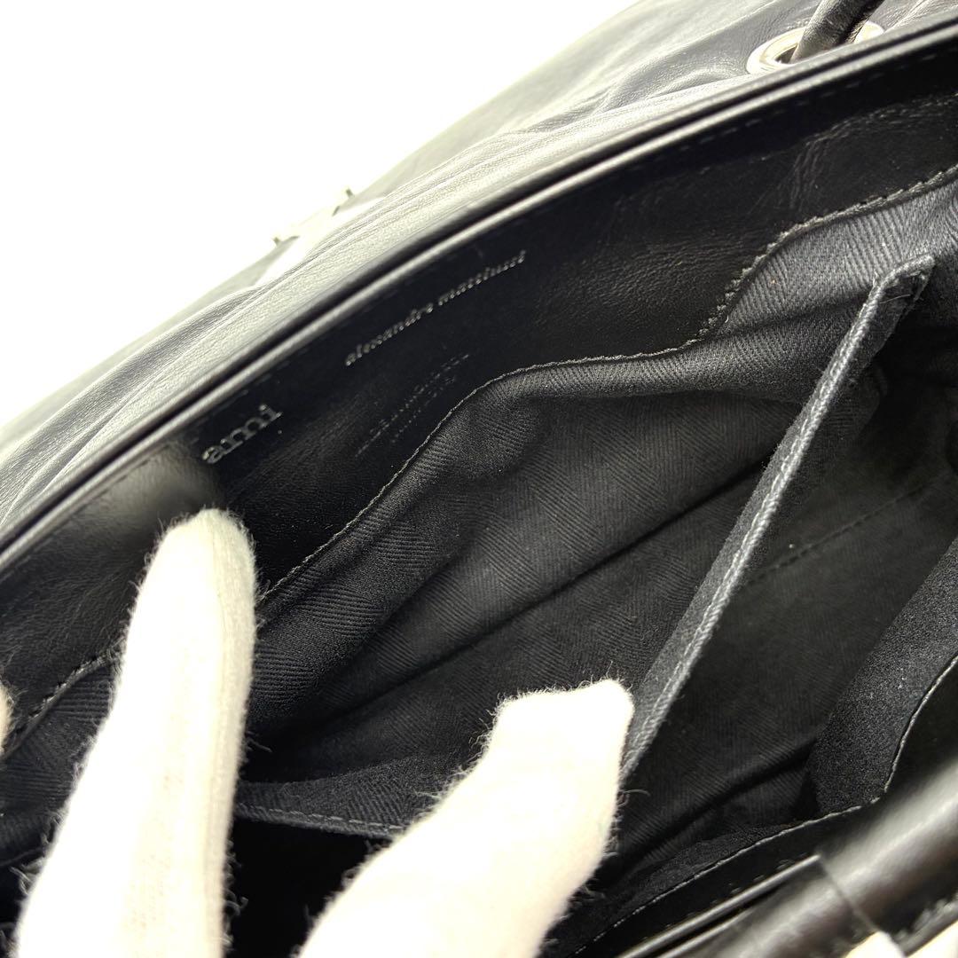 未使用級 アミパリス Voulez-Vous ショルダーバッグ レザー ブラック