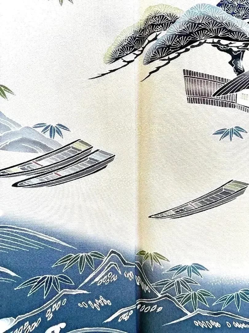 ご予約中です。逸品 名門上野家二代目上野為二氏 京友禅 正絹訪問着 秀逸松文様