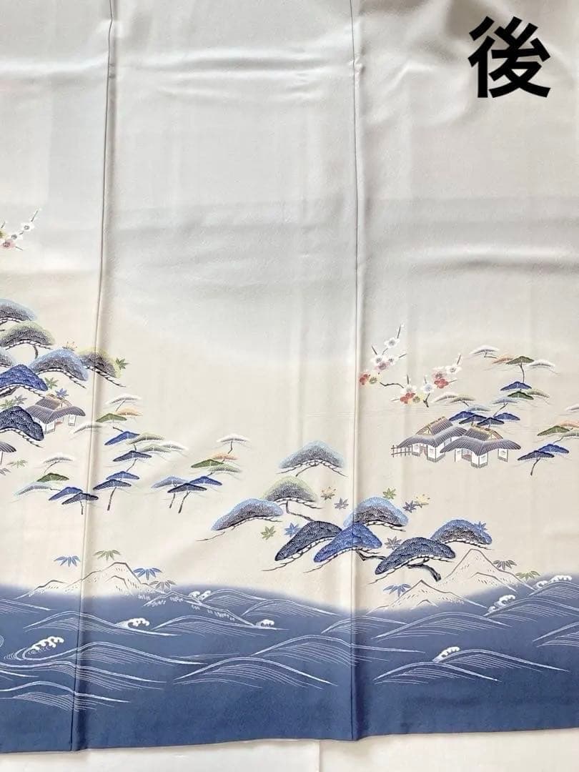 ご予約中です。逸品 名門上野家二代目上野為二氏 京友禅 正絹訪問着 秀逸松文様