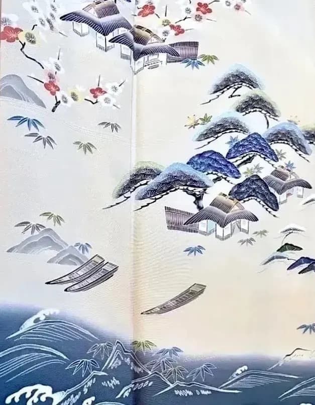 ご予約中です。逸品 名門上野家二代目上野為二氏 京友禅 正絹訪問着 秀逸松文様