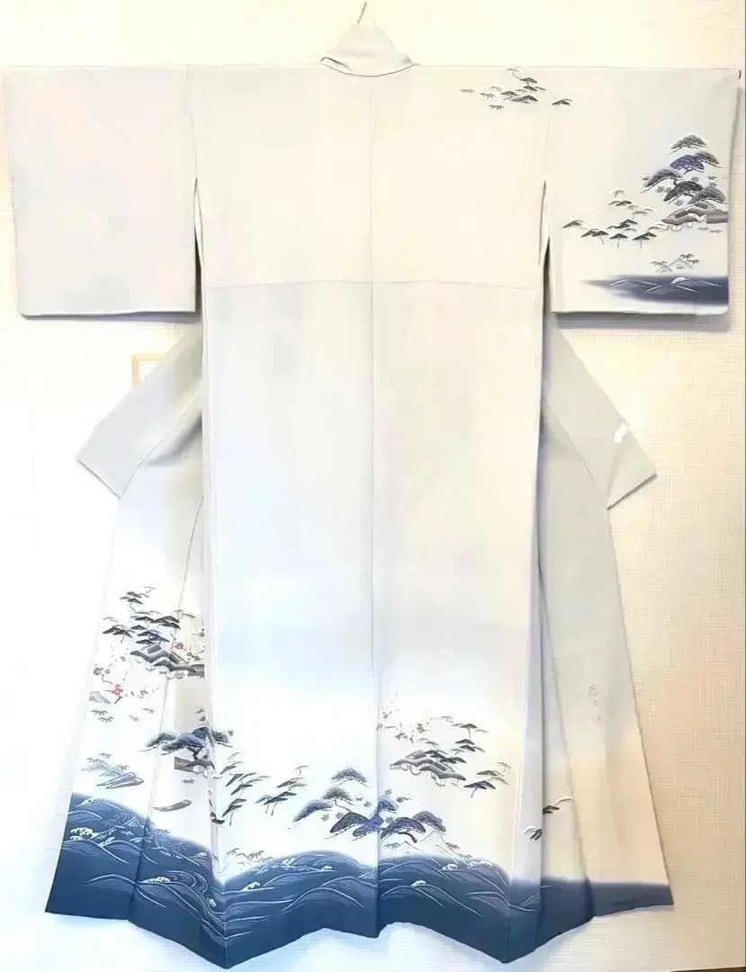 ご予約中です。逸品 名門上野家二代目上野為二氏 京友禅 正絹訪問着 秀逸松文様