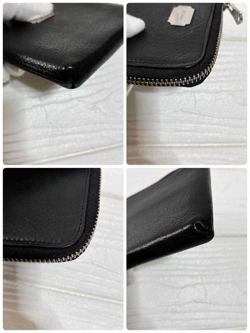 THE CRIMIE ロゴプレート ジップアラウンド スモールウォレット　L字