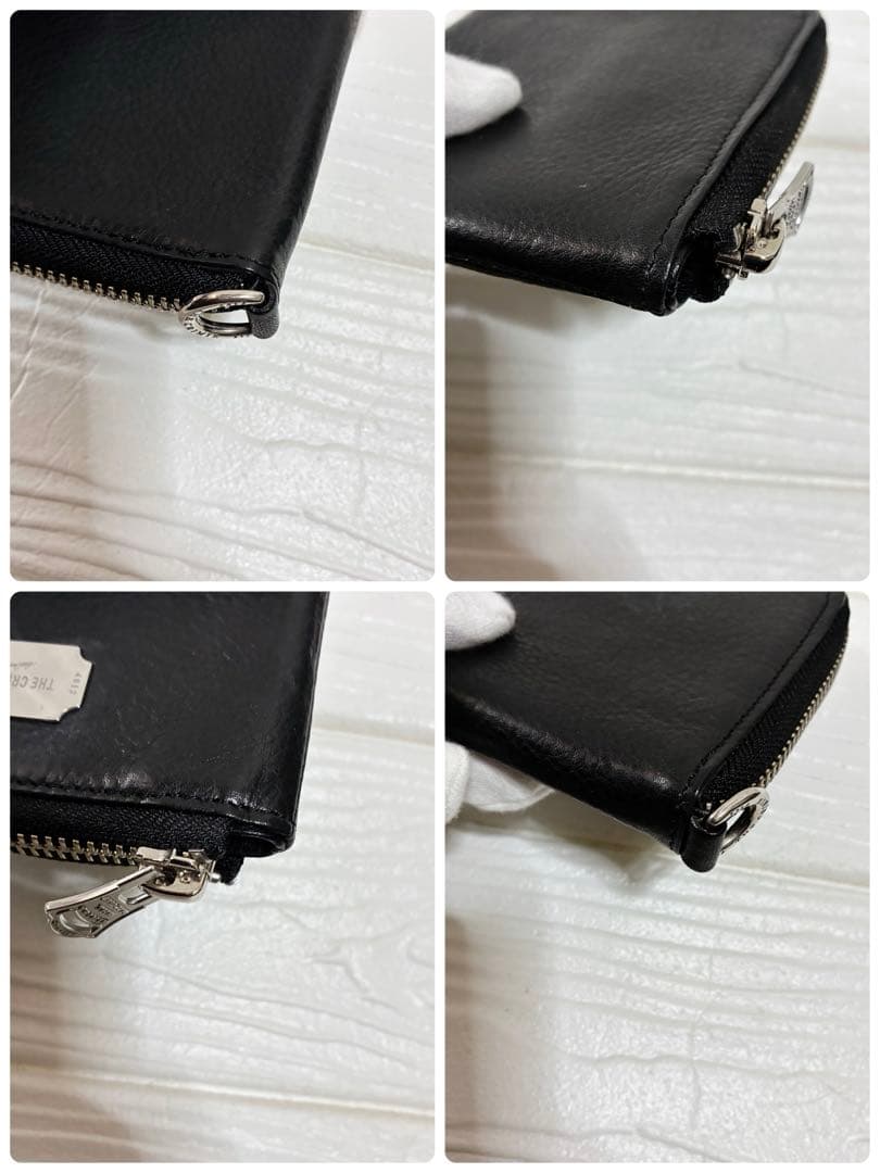 THE CRIMIE ロゴプレート ジップアラウンド スモールウォレット　L字