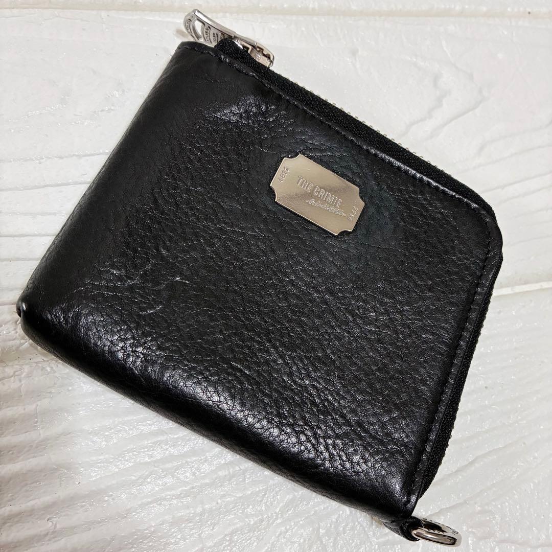 THE CRIMIE ロゴプレート ジップアラウンド スモールウォレット　L字