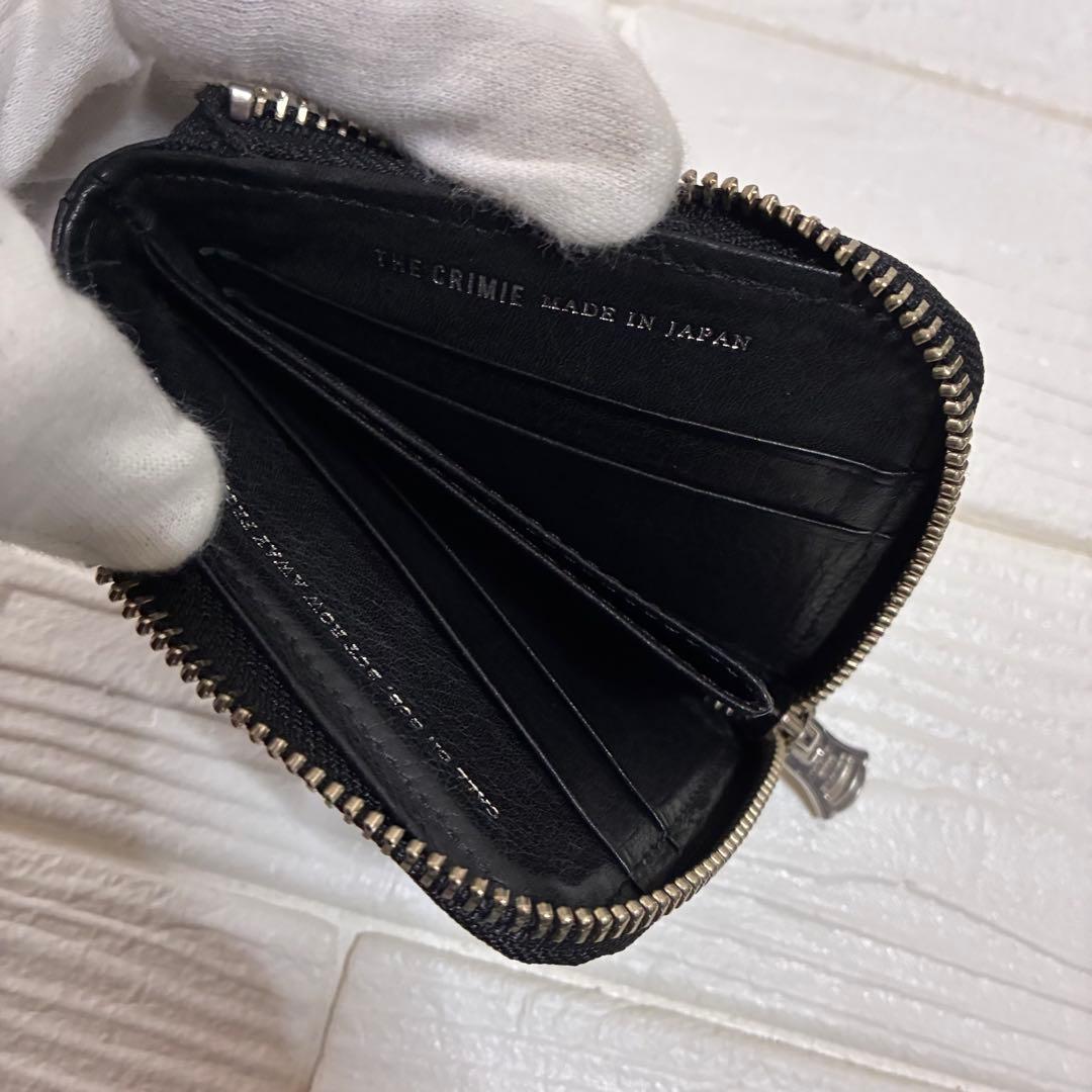 THE CRIMIE ロゴプレート ジップアラウンド スモールウォレット　L字