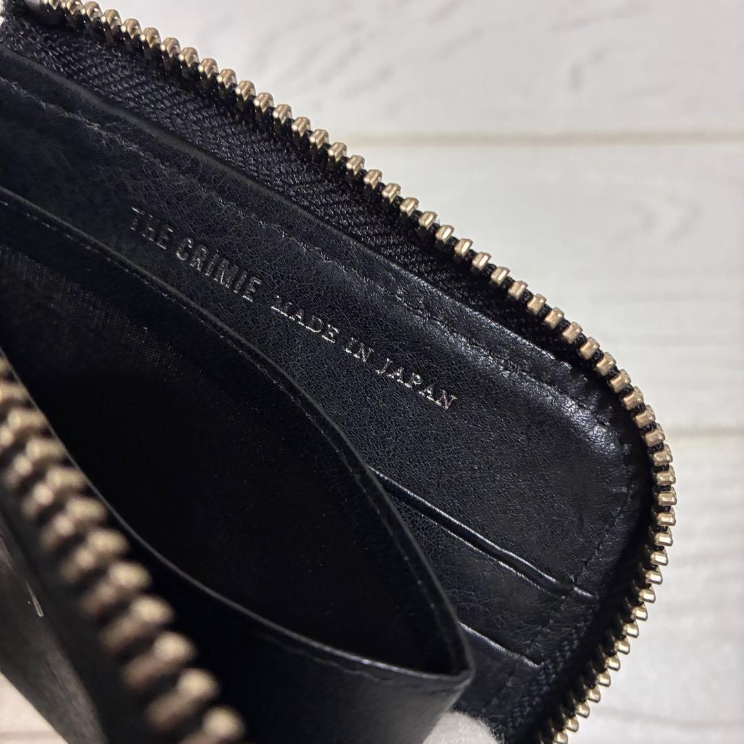 THE CRIMIE ロゴプレート ジップアラウンド スモールウォレット　L字