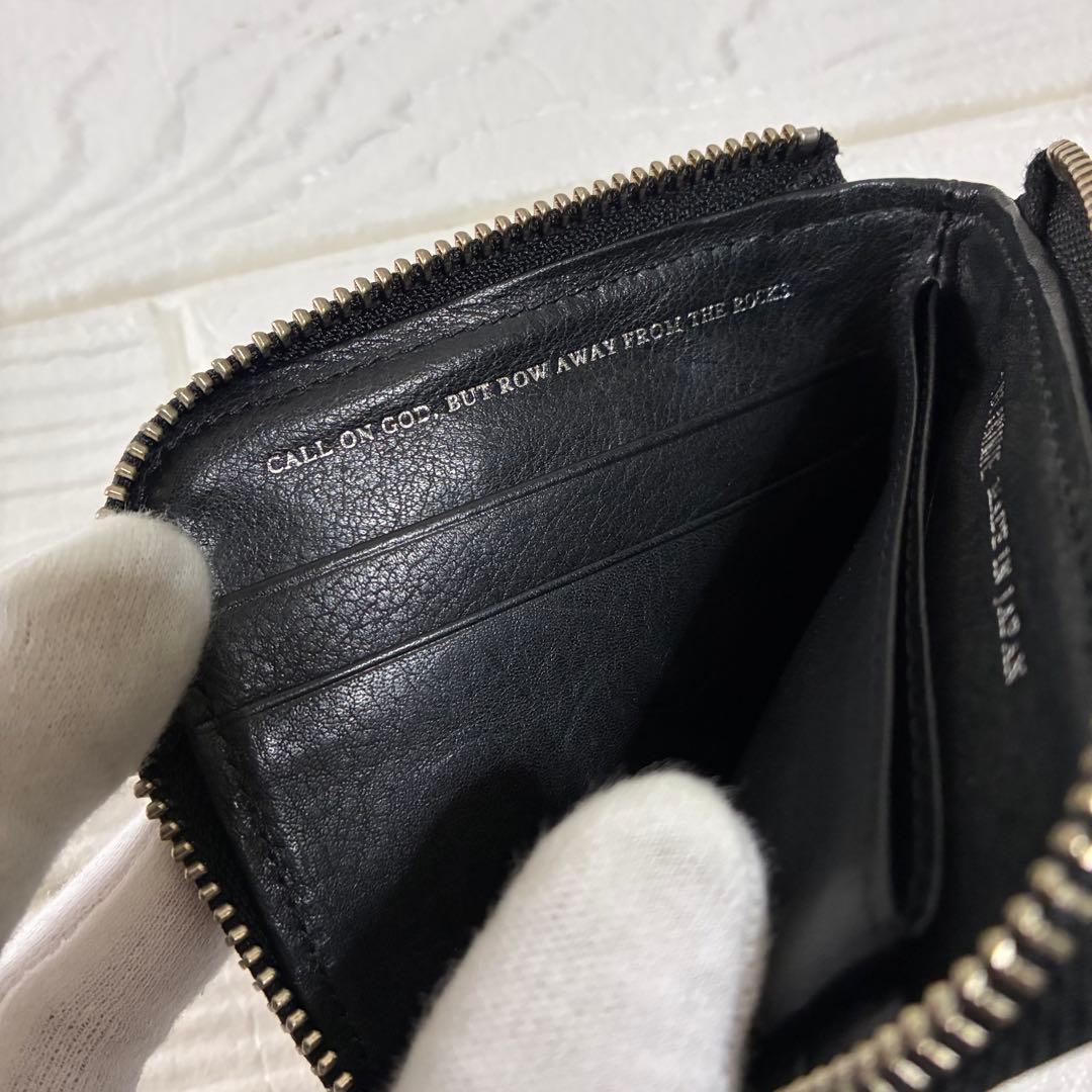 THE CRIMIE ロゴプレート ジップアラウンド スモールウォレット　L字