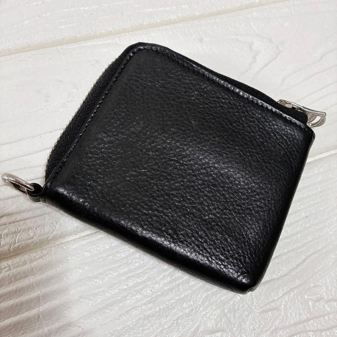 THE CRIMIE ロゴプレート ジップアラウンド スモールウォレット　L字